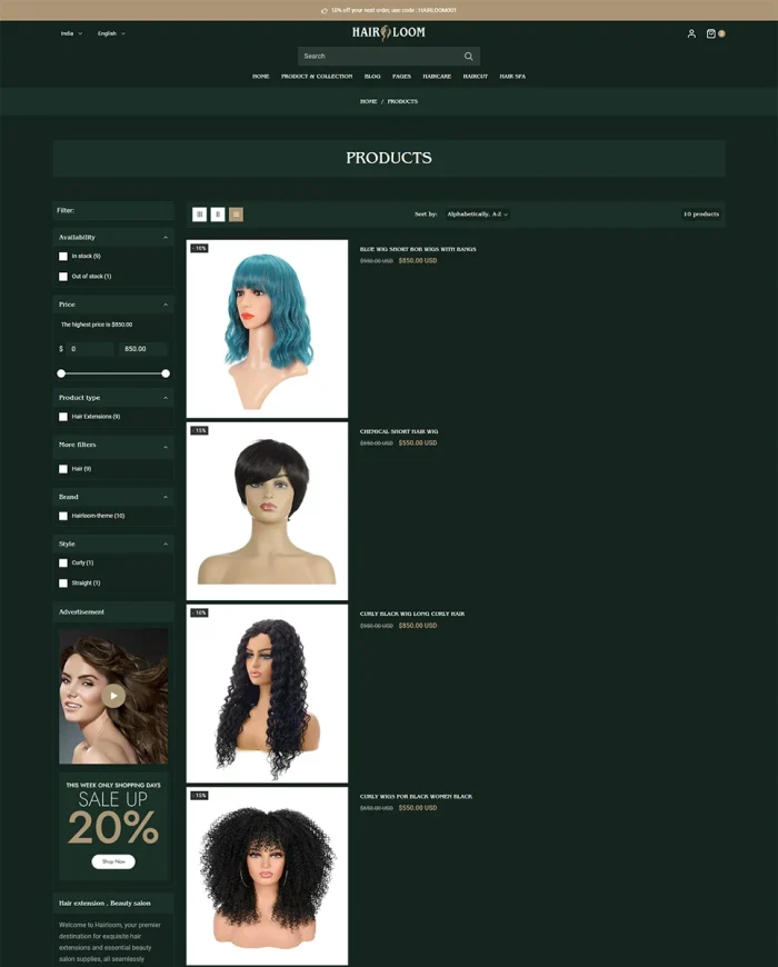 Hairloom – The Ultimate Shopify 2.0 Theme for Hair Salons and Barber Shops