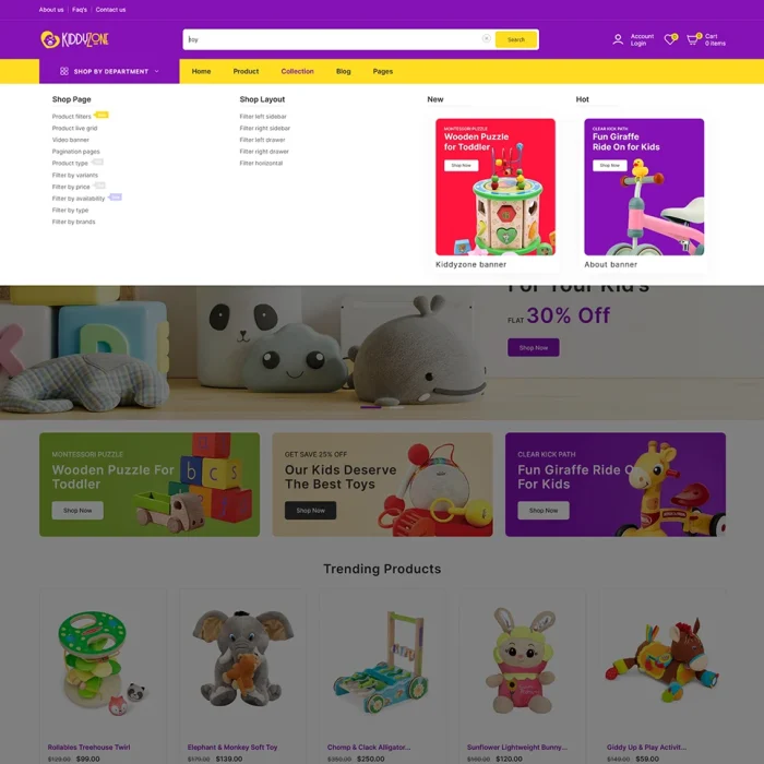 kiddyzone kids toys store shopify theme