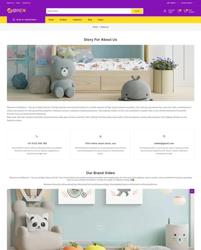 kiddyzone kids toys store shopify theme