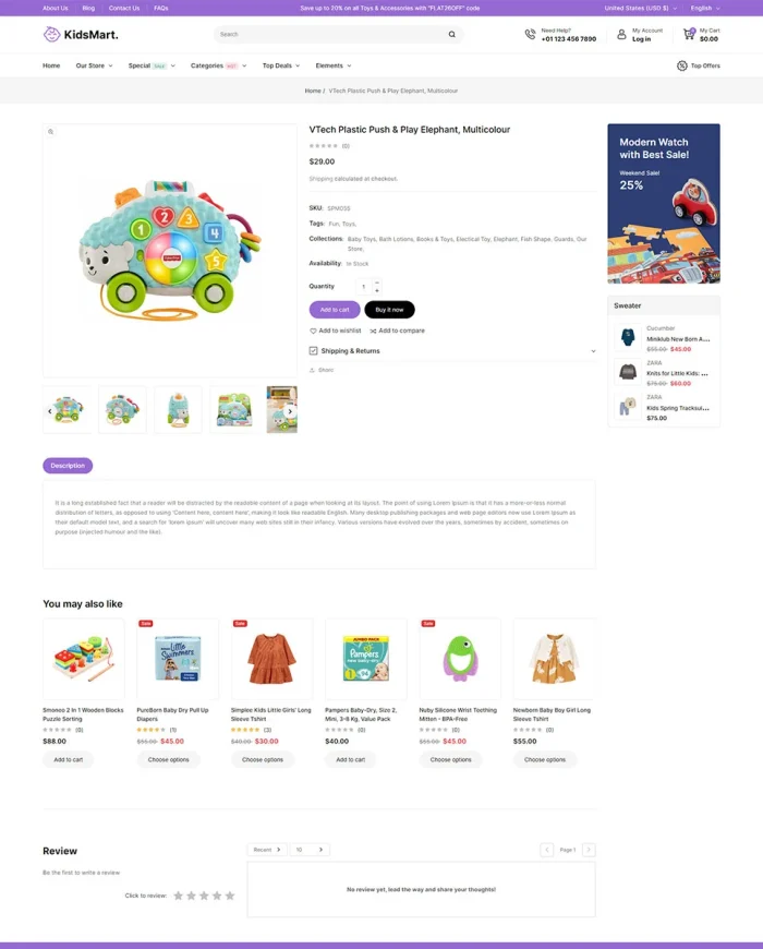 KidsMart - Kids, Fashion Store and Toys Shopify Responsive Theme