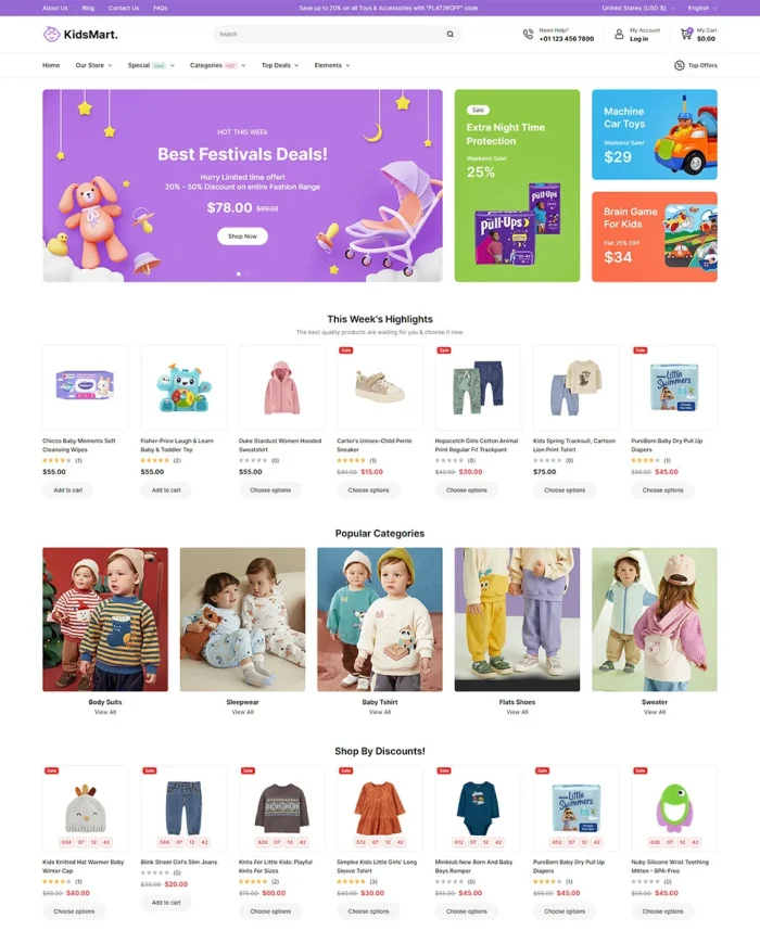 KidsMart - Kids, Fashion Store and Toys Shopify Responsive Theme