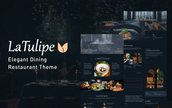 LaTulipe - Tasty Dining Restaurant WordPress Theme