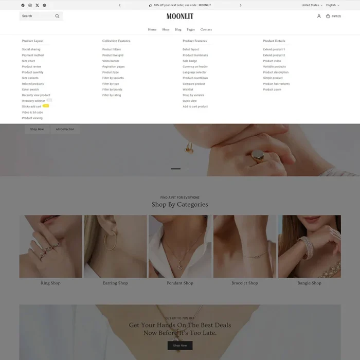 Moonlit - Modern Jewelry Store Shopify 2.0 Responsive Theme