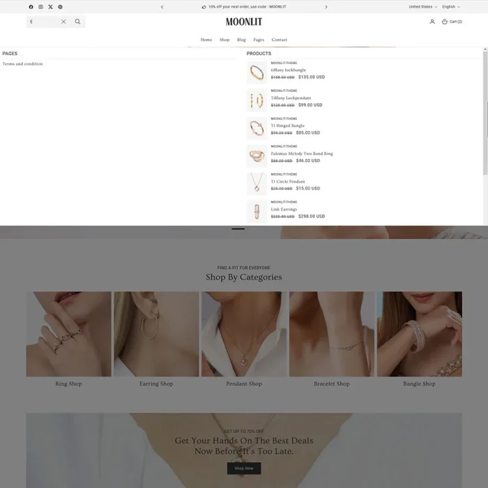 Moonlit - Modern Jewelry Store Shopify 2.0 Responsive Theme