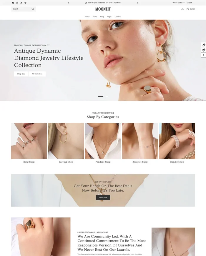 Moonlit - Modern Jewelry Store Shopify 2.0 Responsive Theme