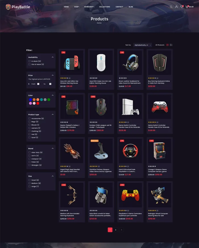 PlayBattle - Digital Video Game Store Shopify 2.0 Responsive Theme