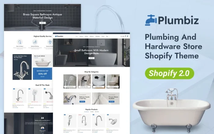 Plumbiz - Premier Plumbing Hardware Store Shopify 2.0 Responsive Theme