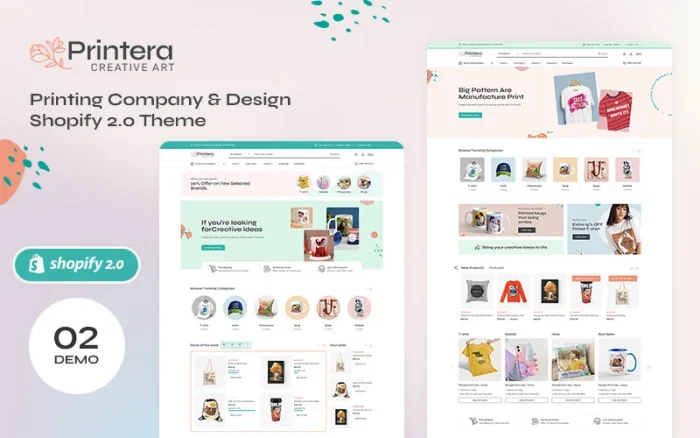 Printera - Printing Company & Design Shopify 2.0 Theme