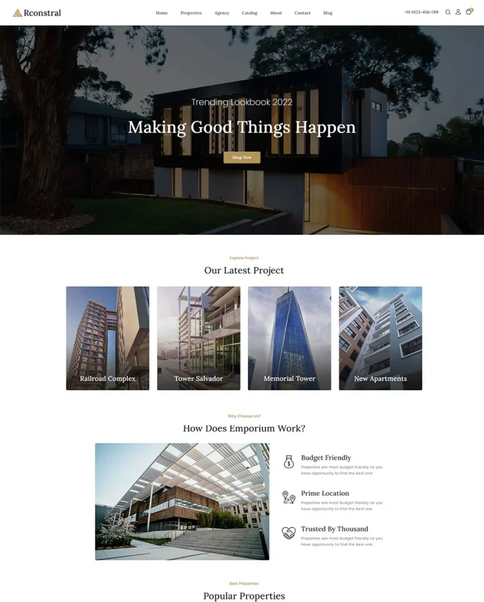 Rconstral – Real Estate Shopify 2.0 Responsive Theme