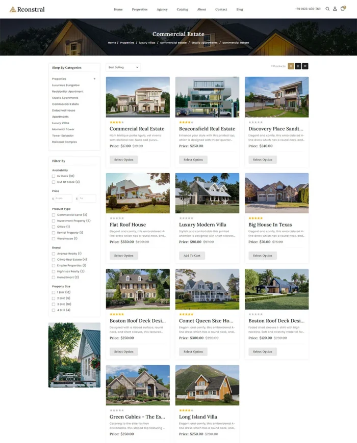 Rconstral – Real Estate Shopify 2.0 Responsive Theme