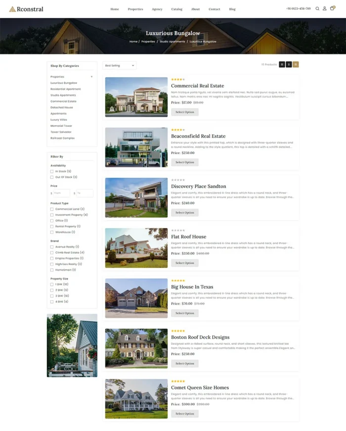 Rconstral – Real Estate Shopify 2.0 Responsive Theme