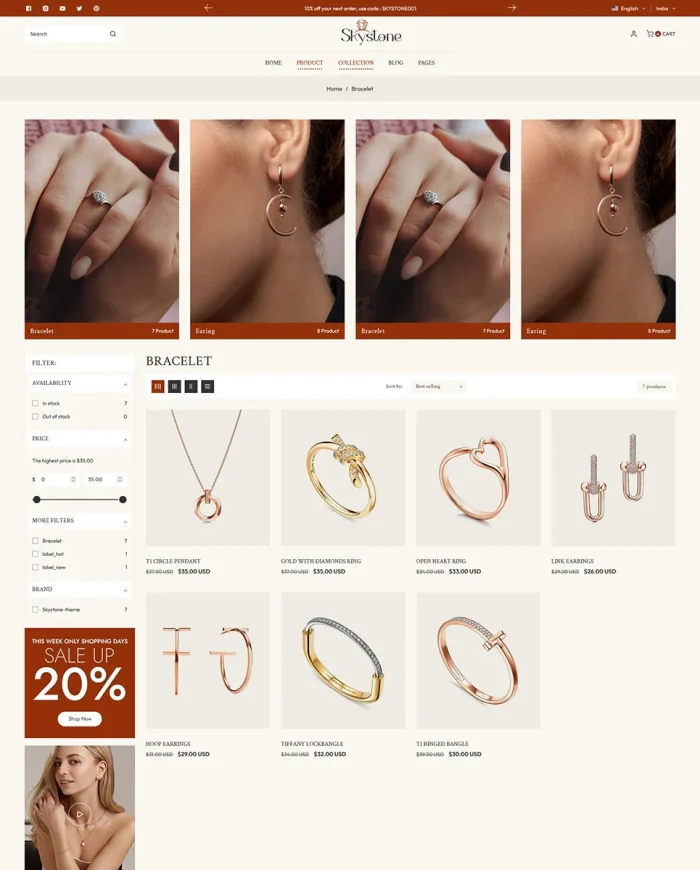 Skystone - Modern Jewelry Store Shopify 2.0 Responsive Theme