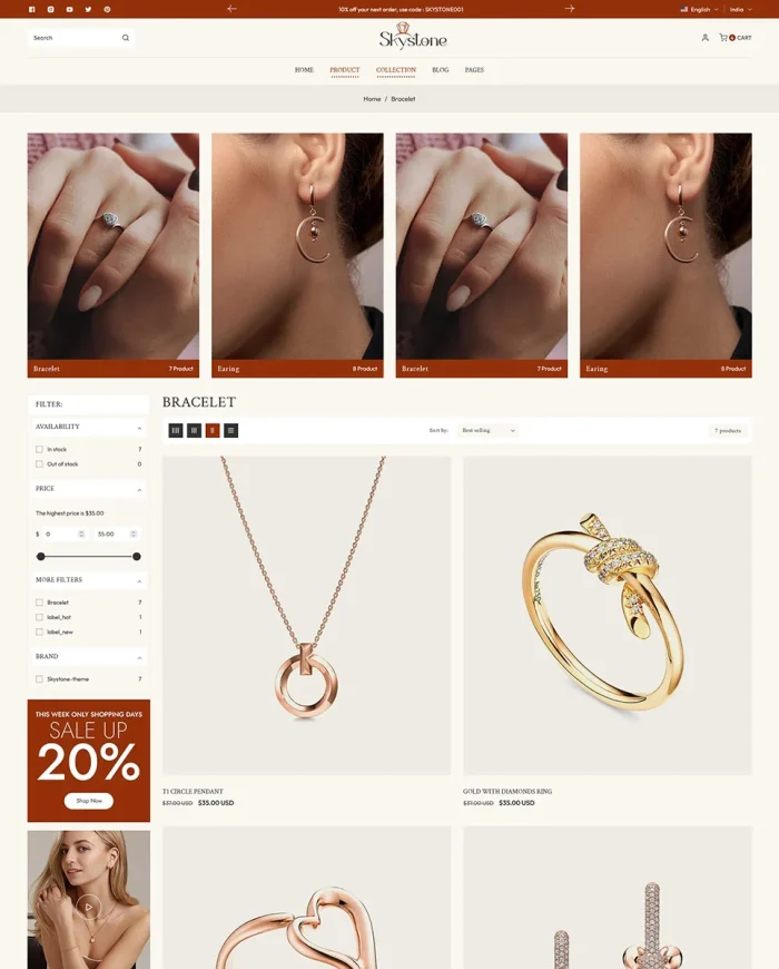 Skystone - Modern Jewelry Store Shopify 2.0 Responsive Theme