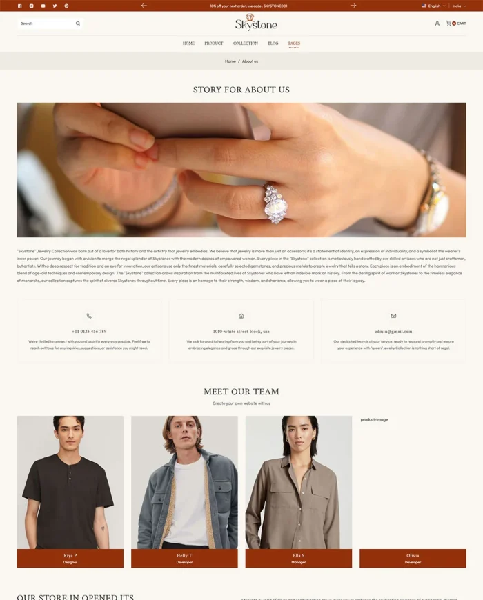 Skystone - Modern Jewelry Store Shopify 2.0 Responsive Theme