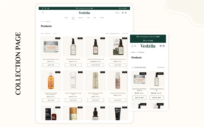 Vedzila - Shopify 2.0 Skincare Theme | Shopify Beauty Theme