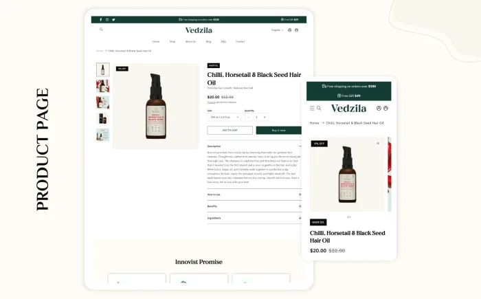 Vedzila - Shopify 2.0 Skincare Theme | Shopify Beauty Theme