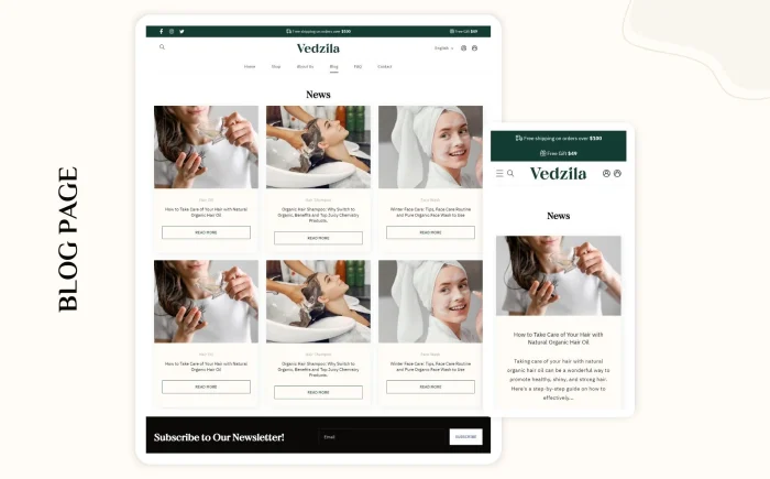 Vedzila - Shopify 2.0 Skincare Theme | Shopify Beauty Theme