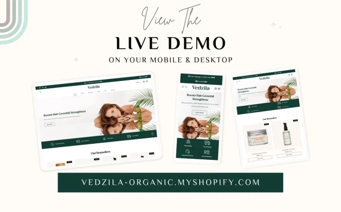 Vedzila - Shopify 2.0 Skincare Theme | Shopify Beauty Theme