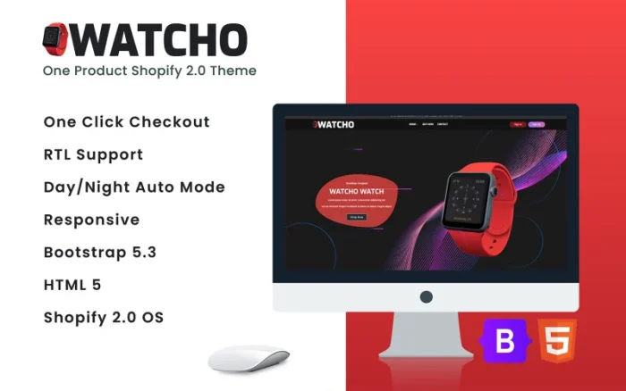 Watcho - One Product Shopify 2.0 Theme