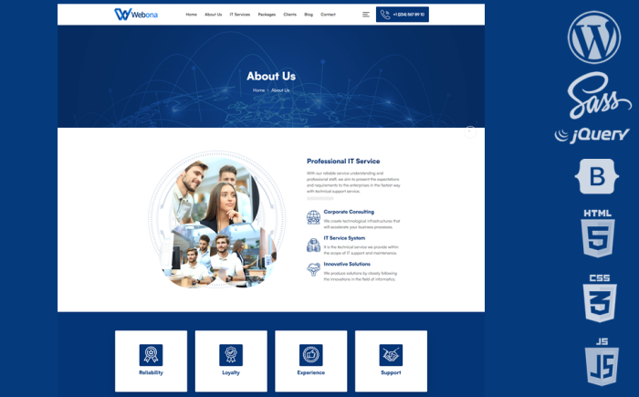 Webona - IT Solutions & Business Service WordPress Theme