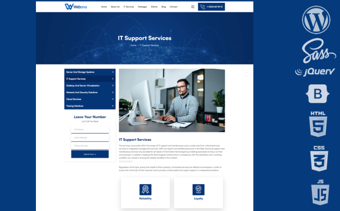 Webona - IT Solutions & Business Service WordPress Theme